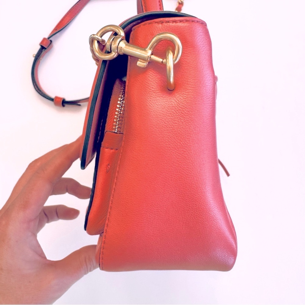 Tory Burch Fleming small leather crossbody convertible spring Pink bag purse - Picture 7 of 14
